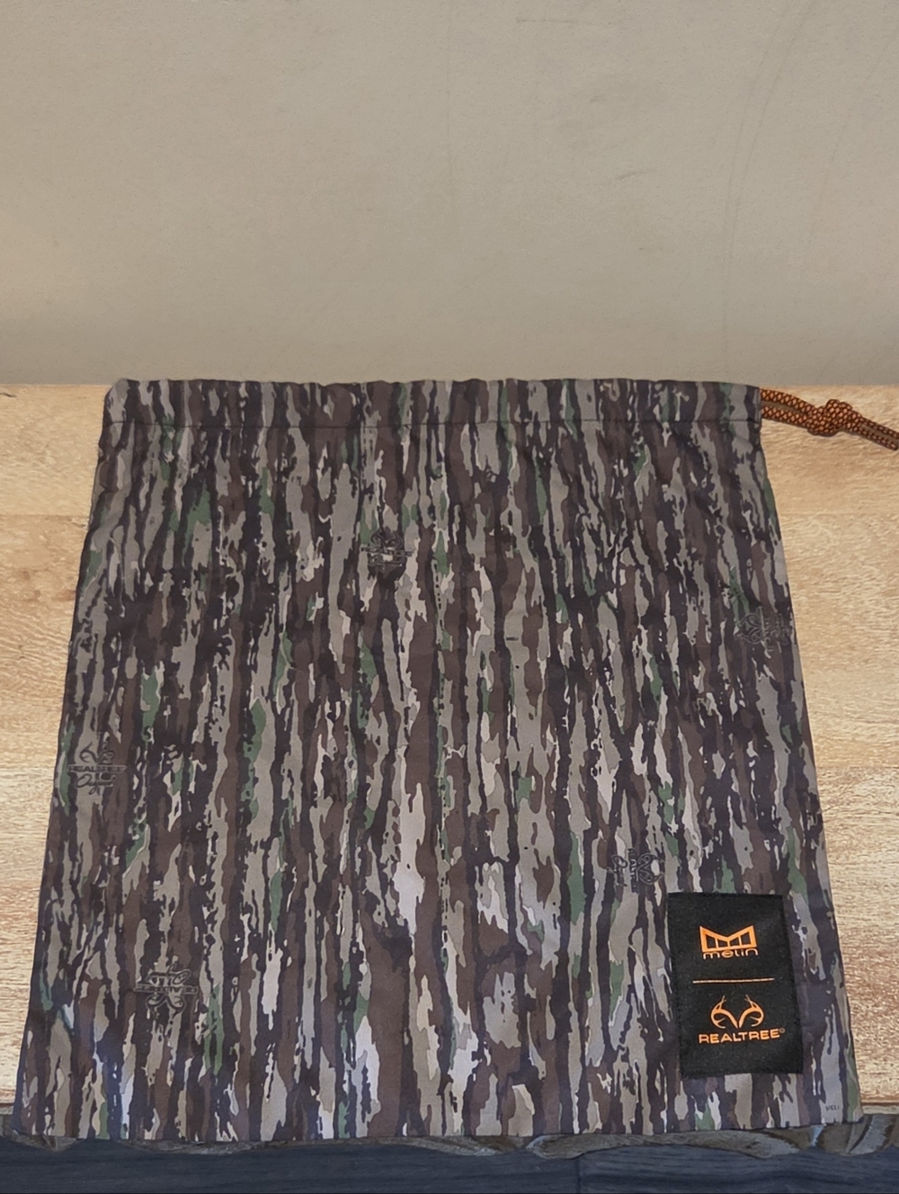 NWOT Melin Realtree Hydro Hat Dust Bag Camouflage - Size 14"×12"